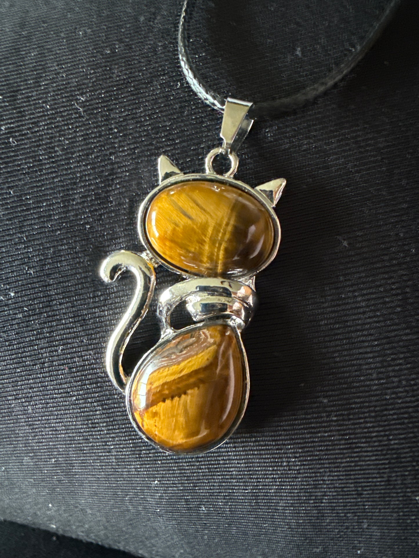 Gemstone Cat Necklace