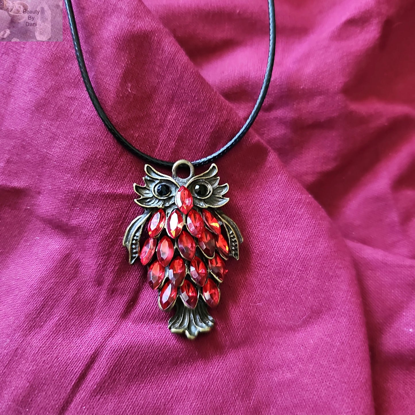 Rhinestone Owl Necklace - Beauty by Dani