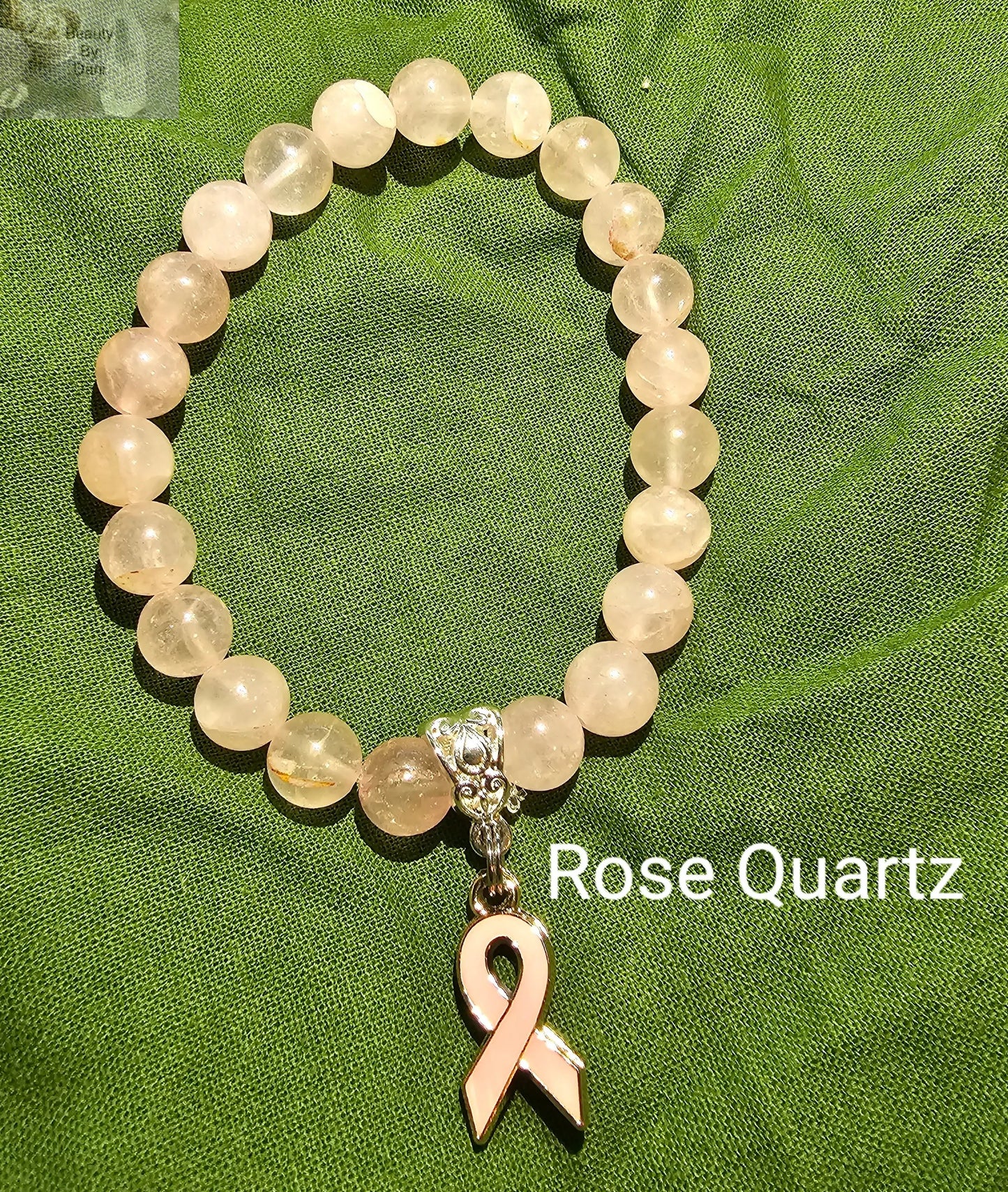 Rose Quartz Breast Cancer Bracelet - Beauty by Dani