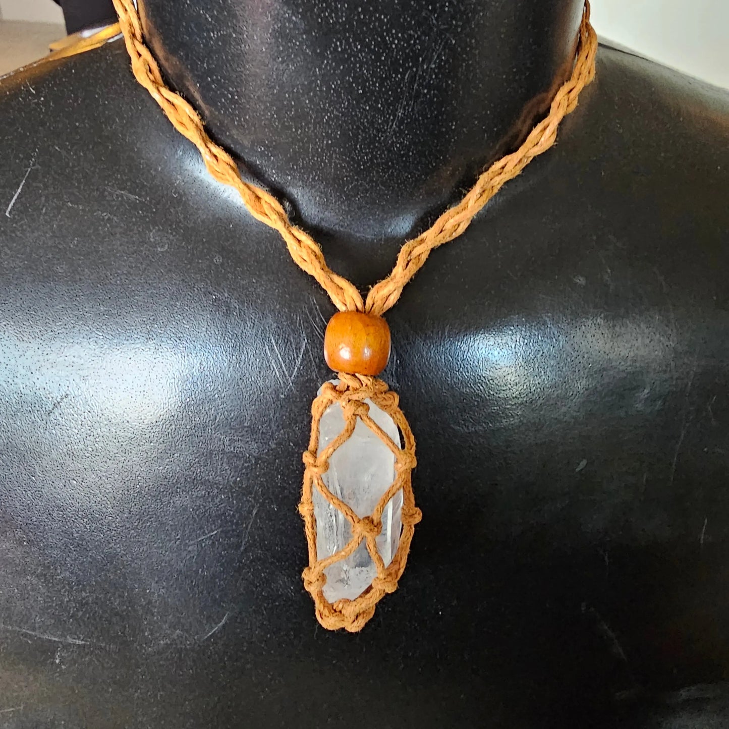 Crochet Necklace with Quartz - Beauty by Dani