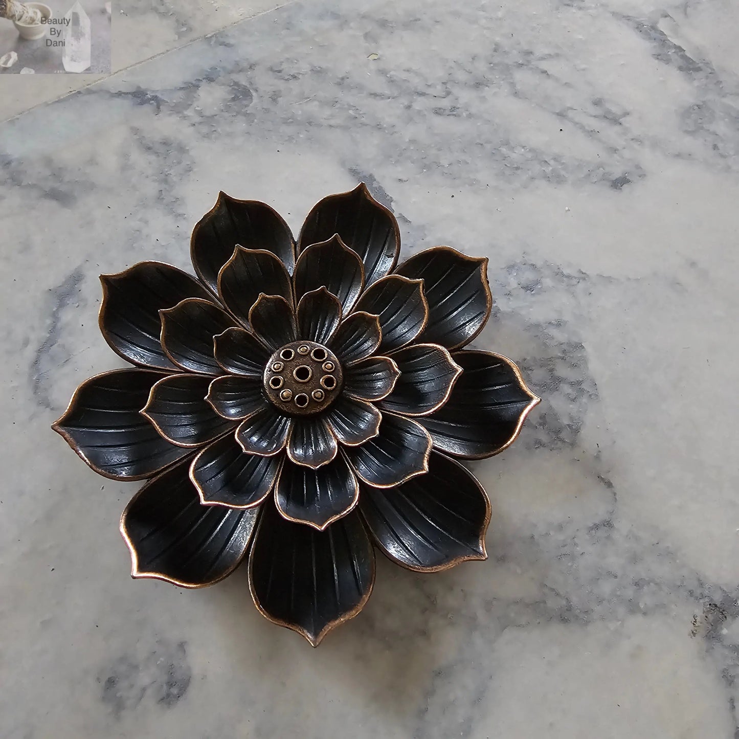 Brass Lotus stick incense holder - Beauty by Dani
