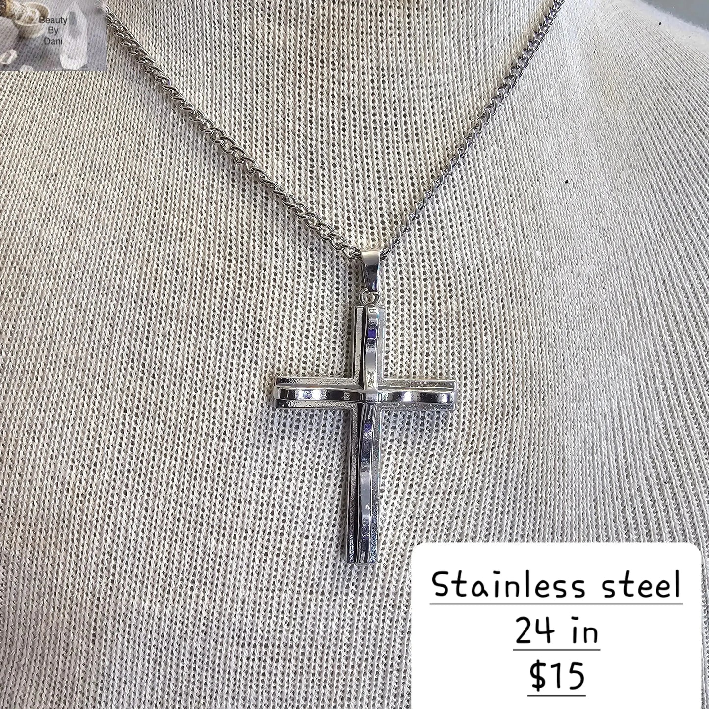 Stainless steel cross necklace - Beauty by Dani