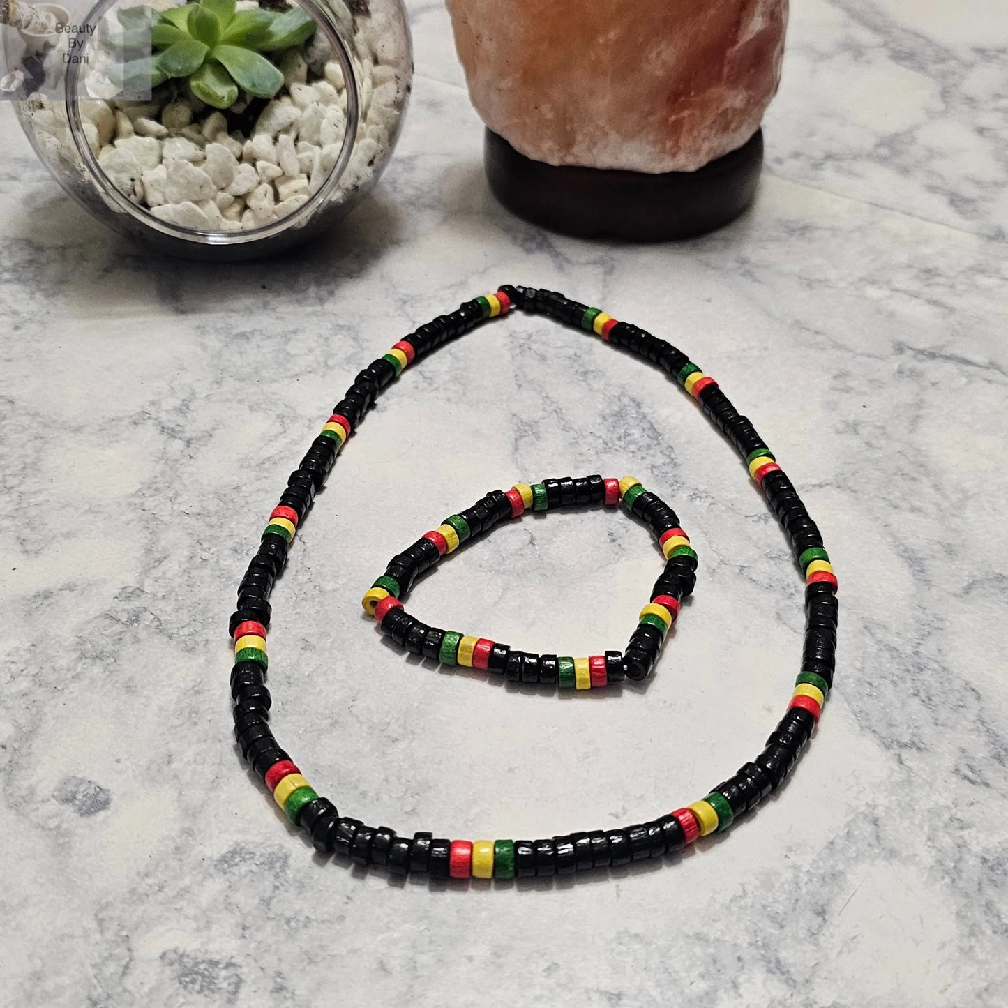 Rasta Necklace and Bracelet set - Beauty by Dani