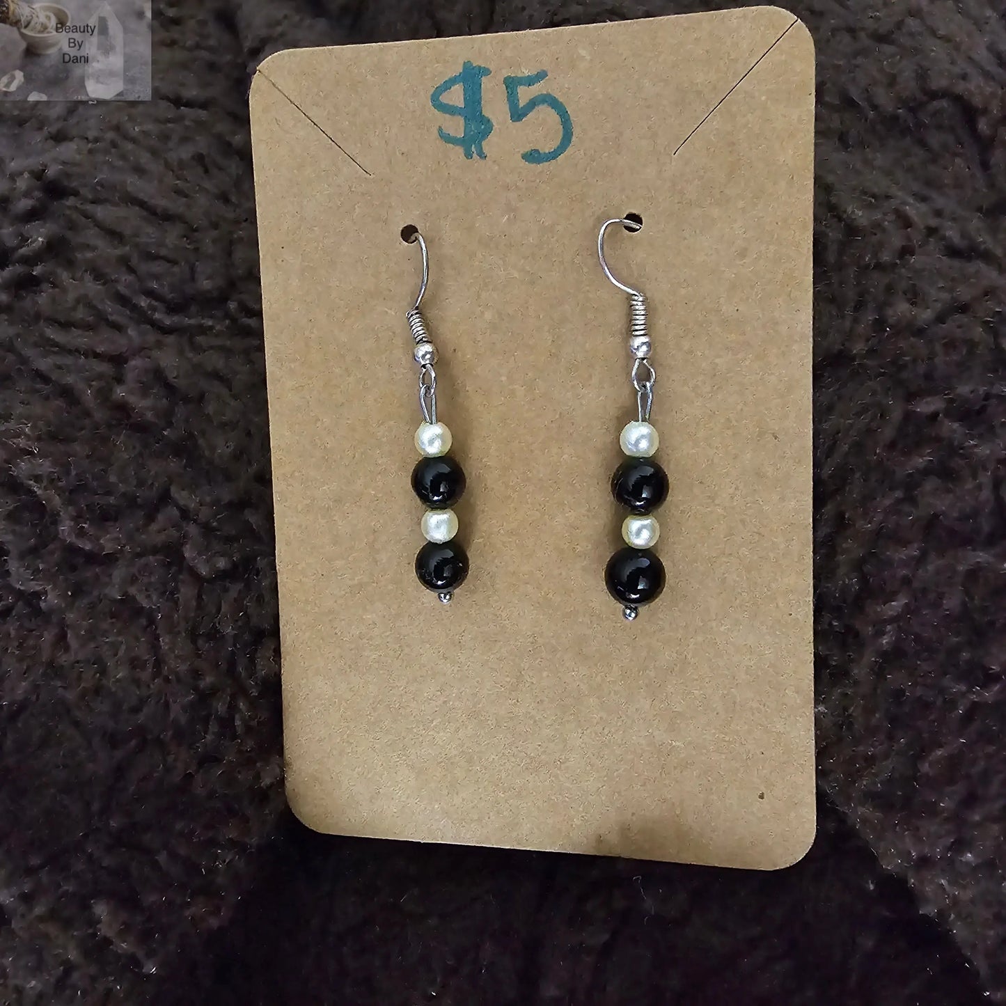 Pearl and Black Earrings - Beauty by Dani