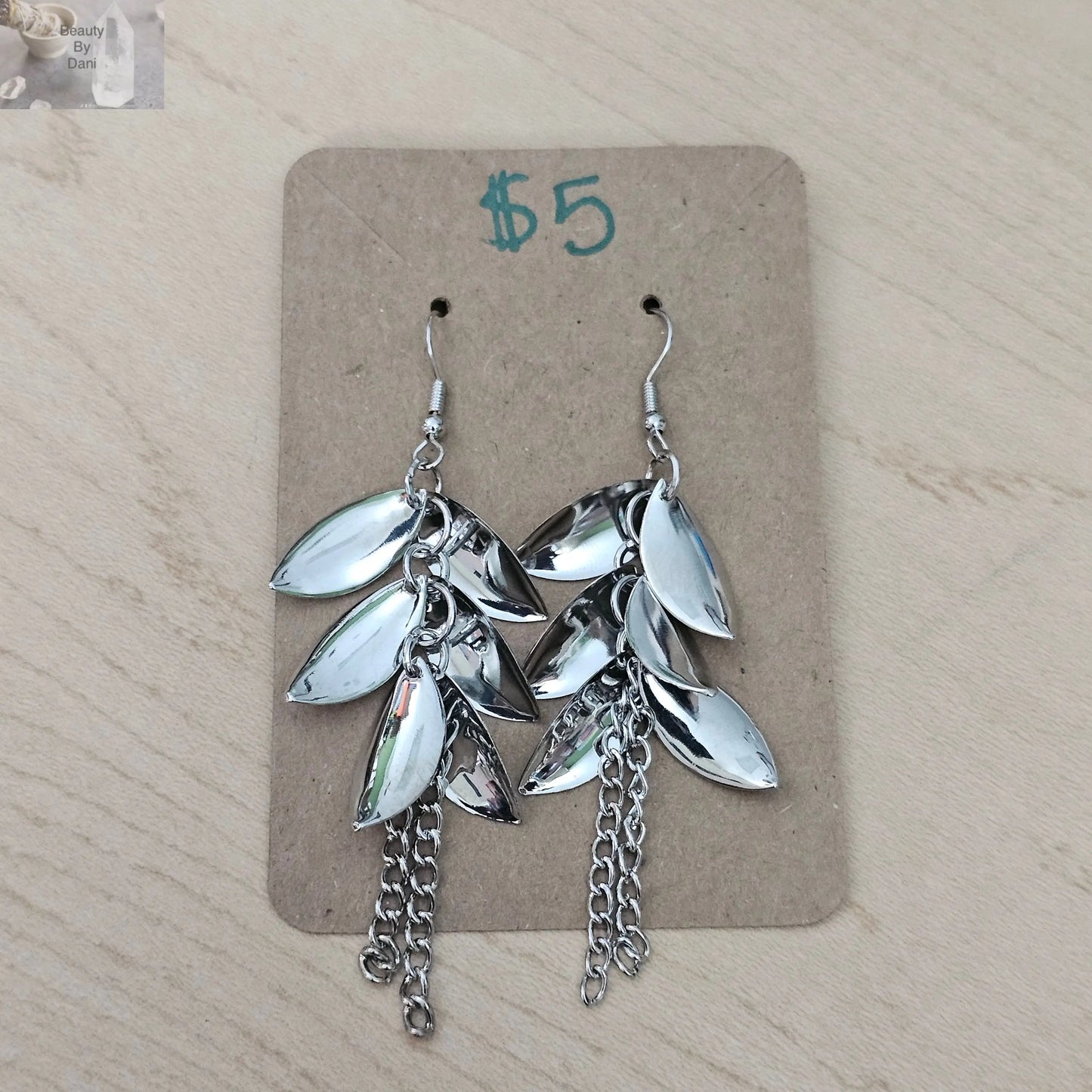 Stainless steel Leaf earrings - Beauty by Dani