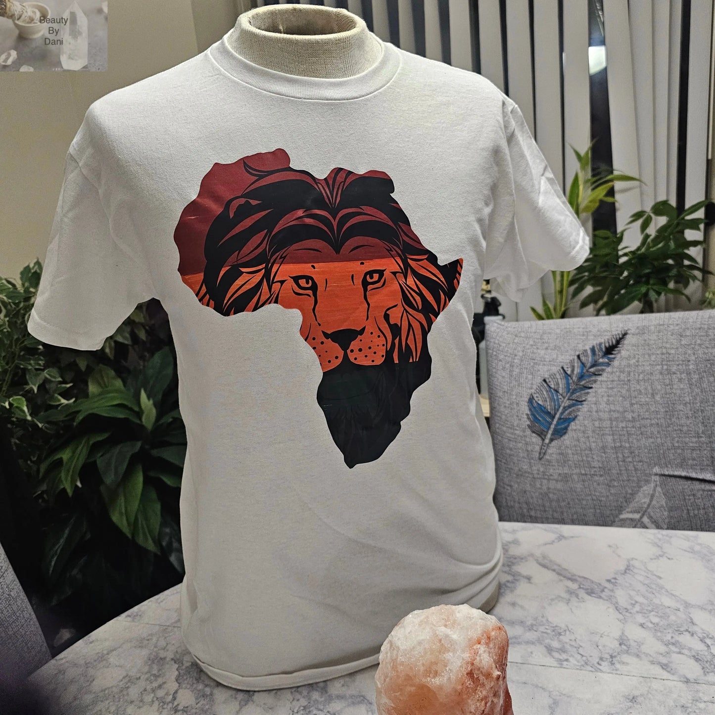 African Lion tshirt - Beauty by Dani