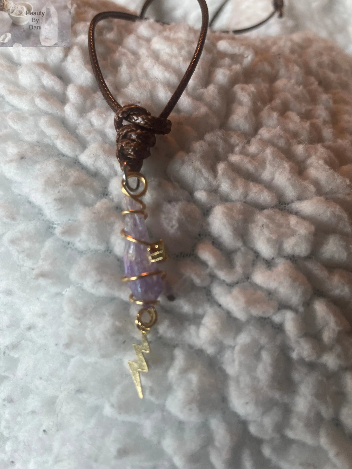 Amethyst wire wrap necklace - Beauty by Dani