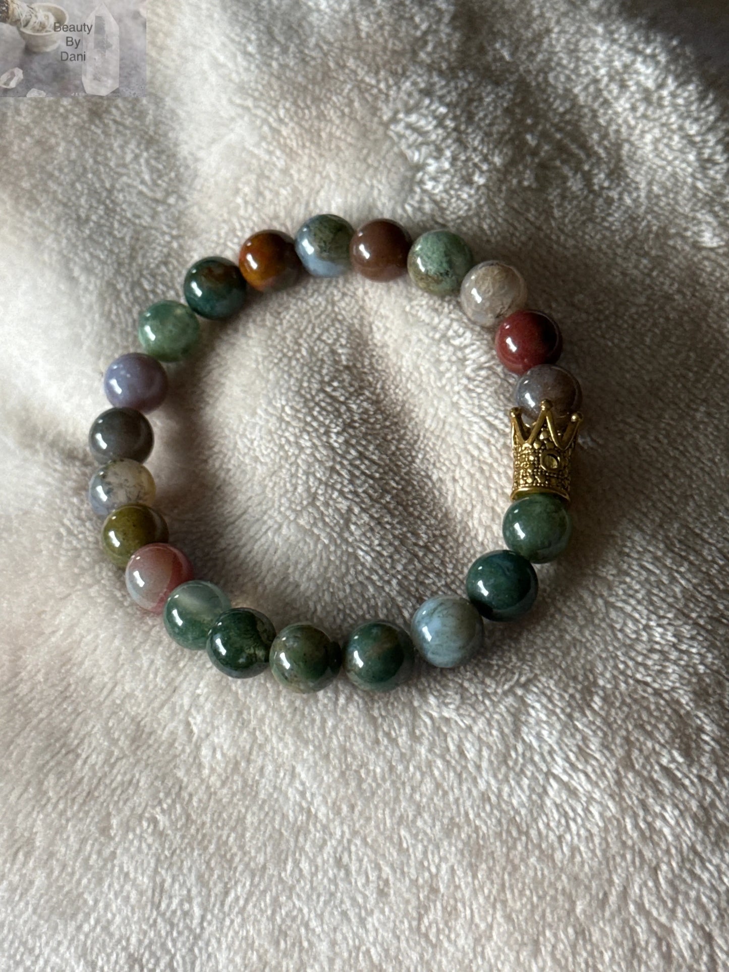 Indian Agate Crown Bracelet Beauty by Dani Gems and More