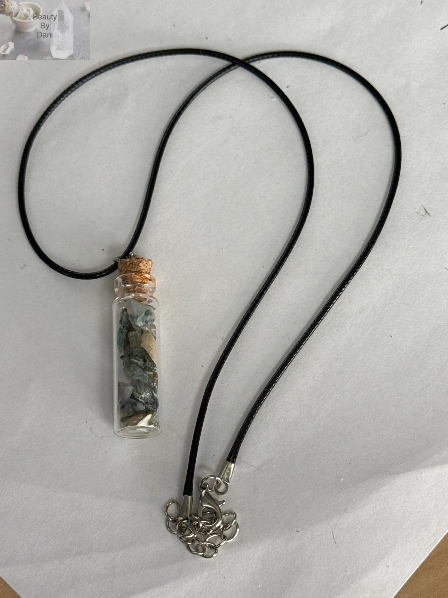 Tree Agate Bottle Necklace Beauty by Dani