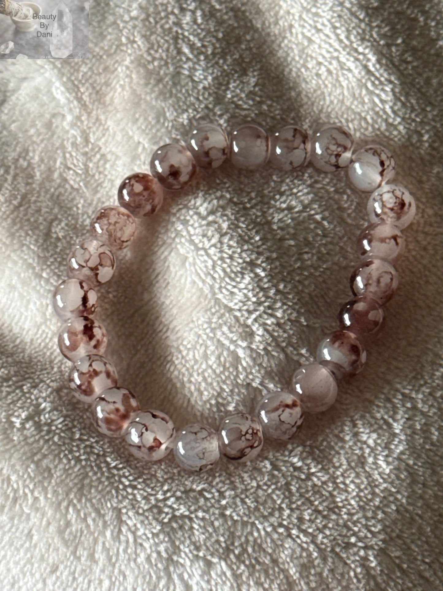 Dragon Vein Agate Bracelet - 8mm Beads Beauty by Dani