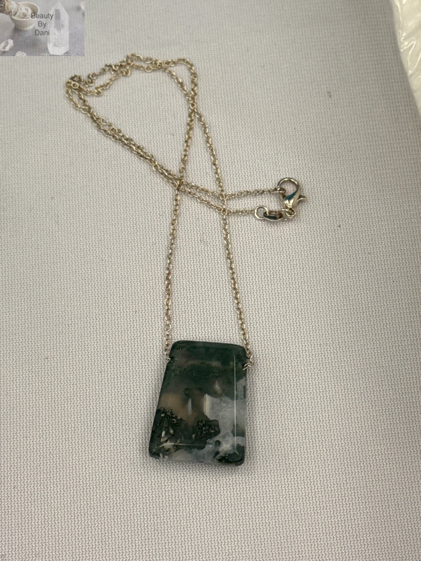Tree Agate Necklace on Leather Cord Beauty by Dani