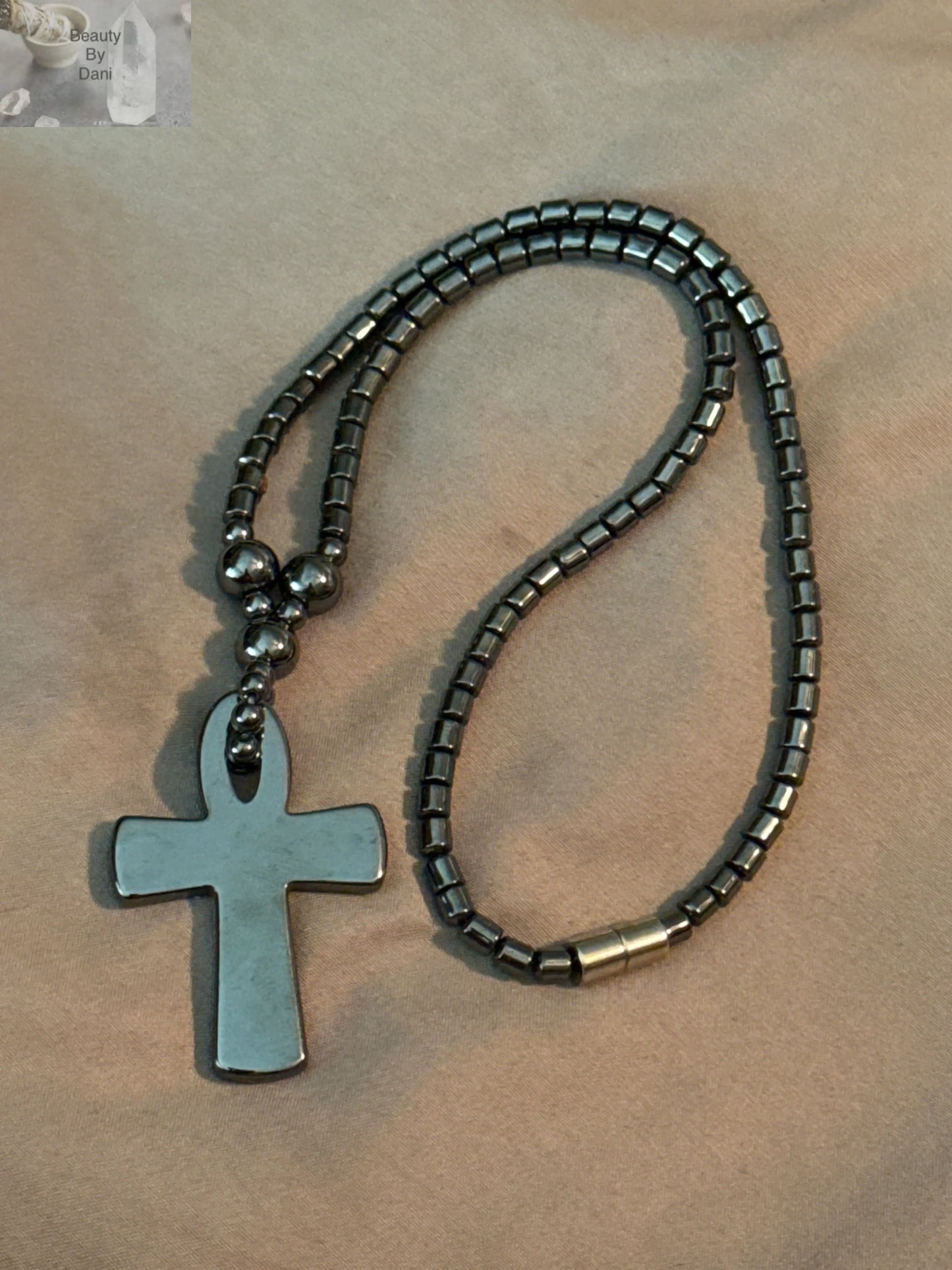 Hematite Ankh Necklace Beauty by Dani Gems and More