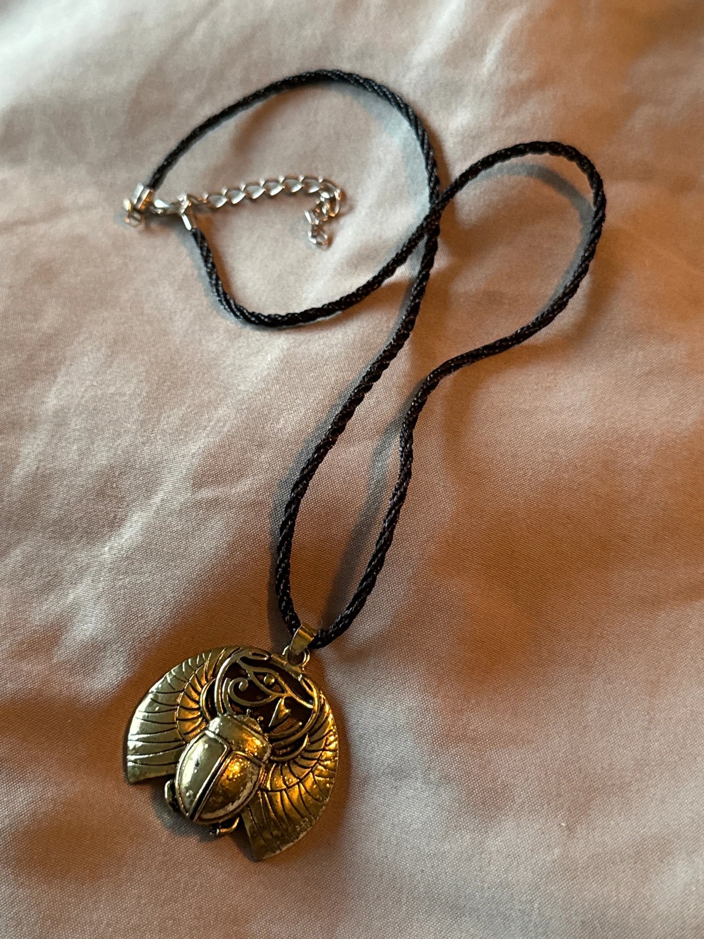 Stainless Steel Scarab Necklace Beauty by Dani