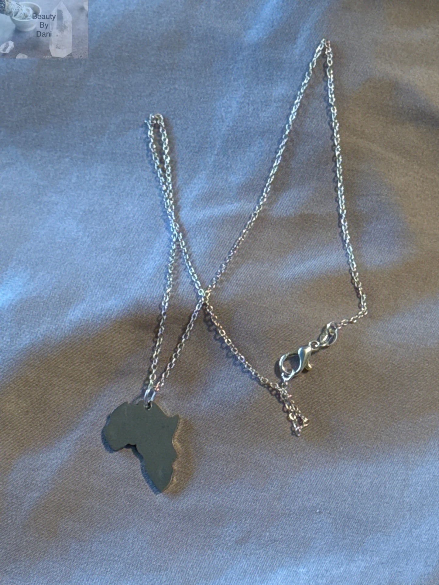 Africa Pendant Necklace - Stainless Steel 18 Inch Beauty by Dani
