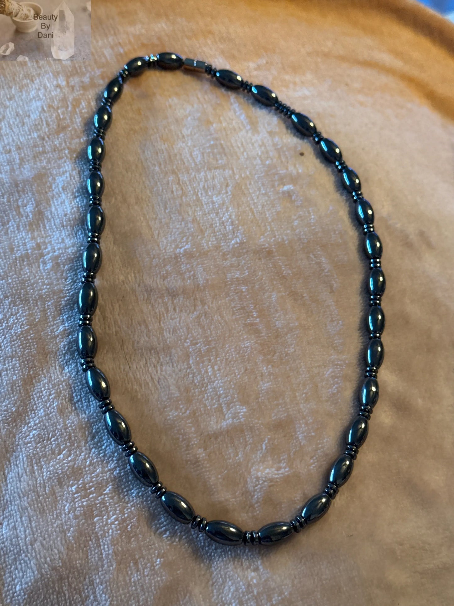 Grounding Hematite Beaded Necklace with Magnetic Clasp Beauty by Dani Gems and More