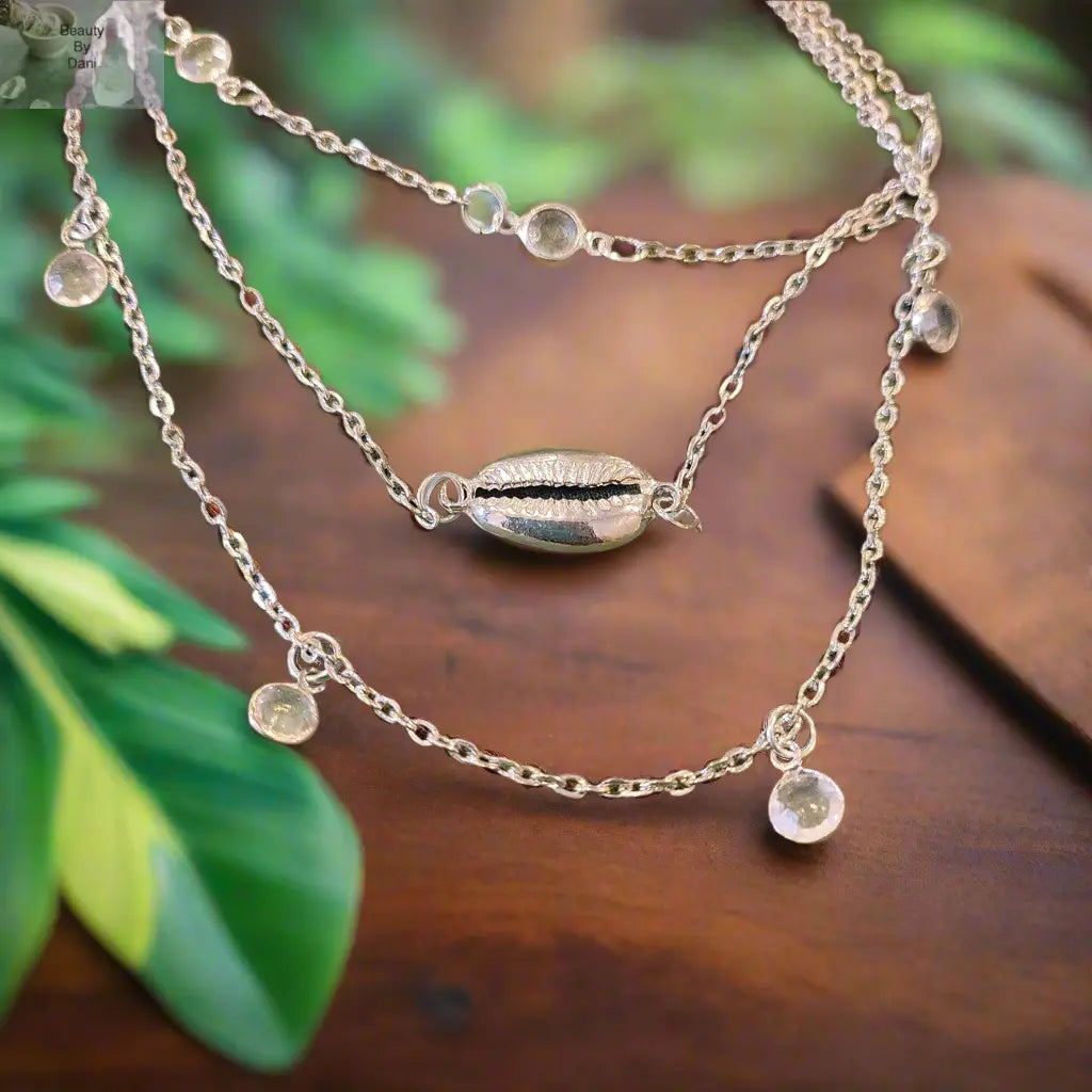 3 Strand Multilayered Choker Necklace Beauty by Dani