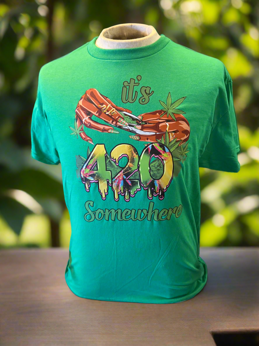 4/20 Somewhere Cotton Crew Neck T-Shirt