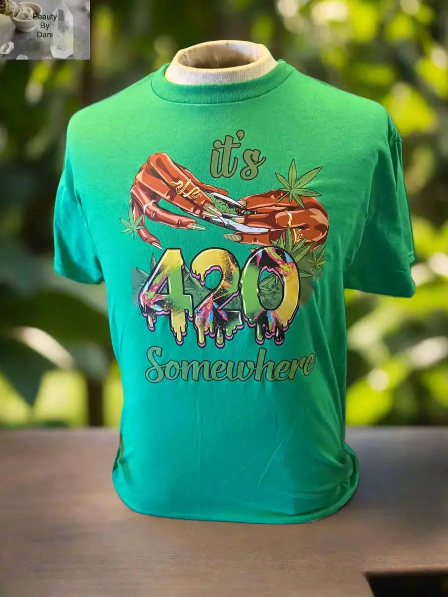 4/20 Somewhere Cotton Crew Neck T-Shirt Beauty by Dani