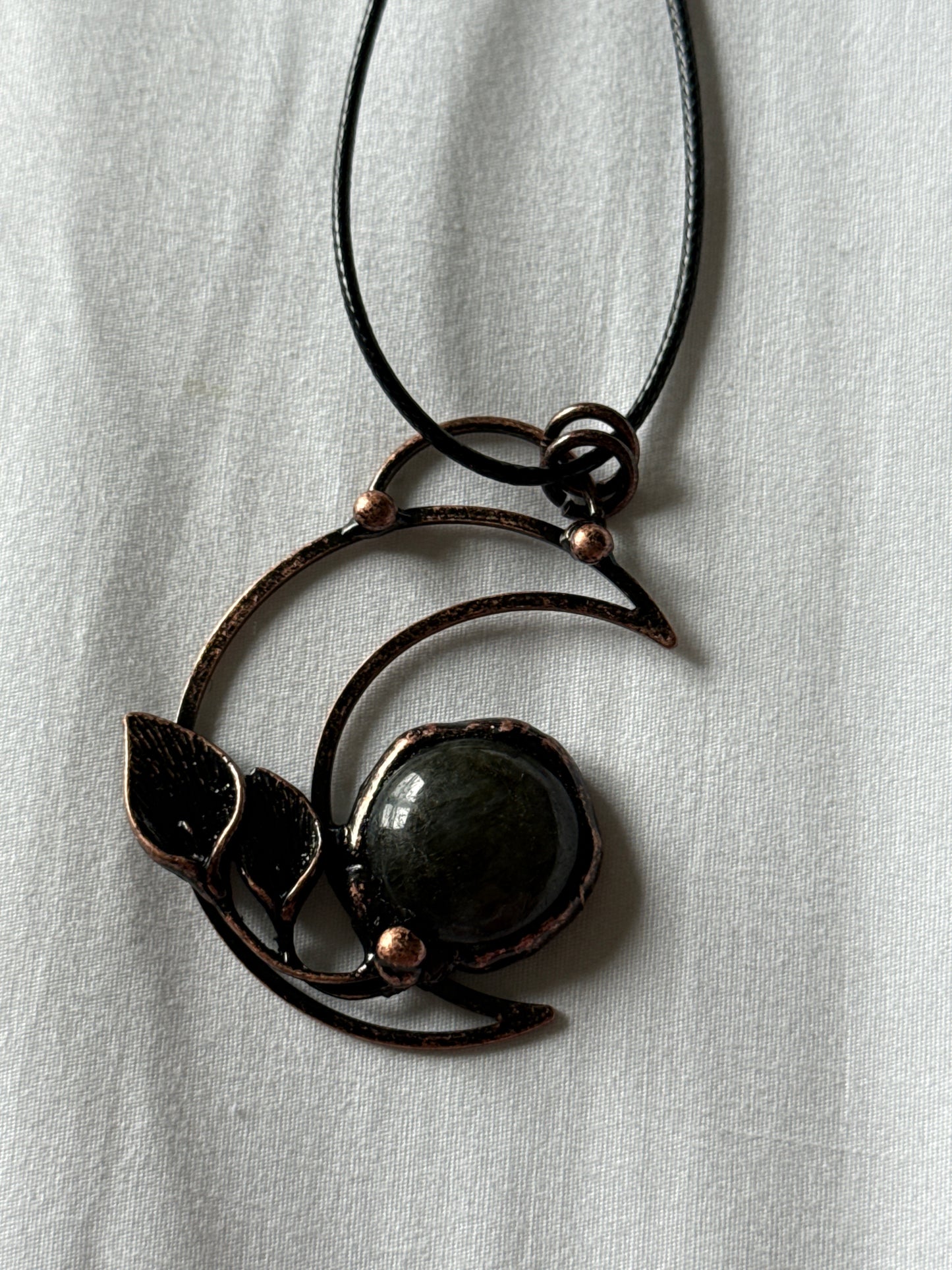 Labradorite and Copper Guardian Pendant Necklace