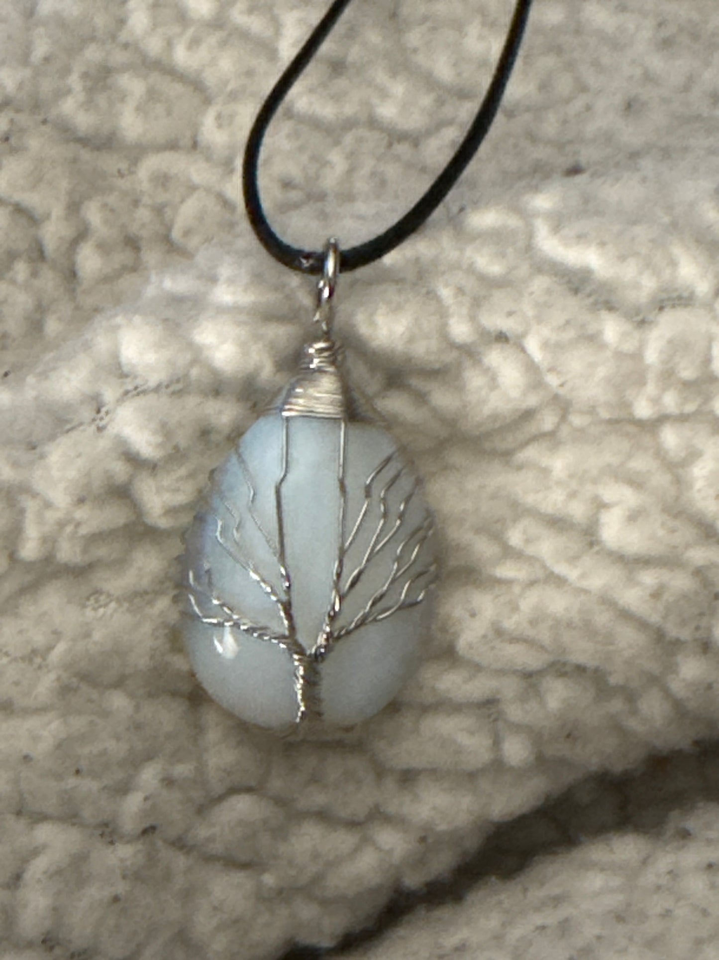 Wire Tree of Life Gemstone Necklace