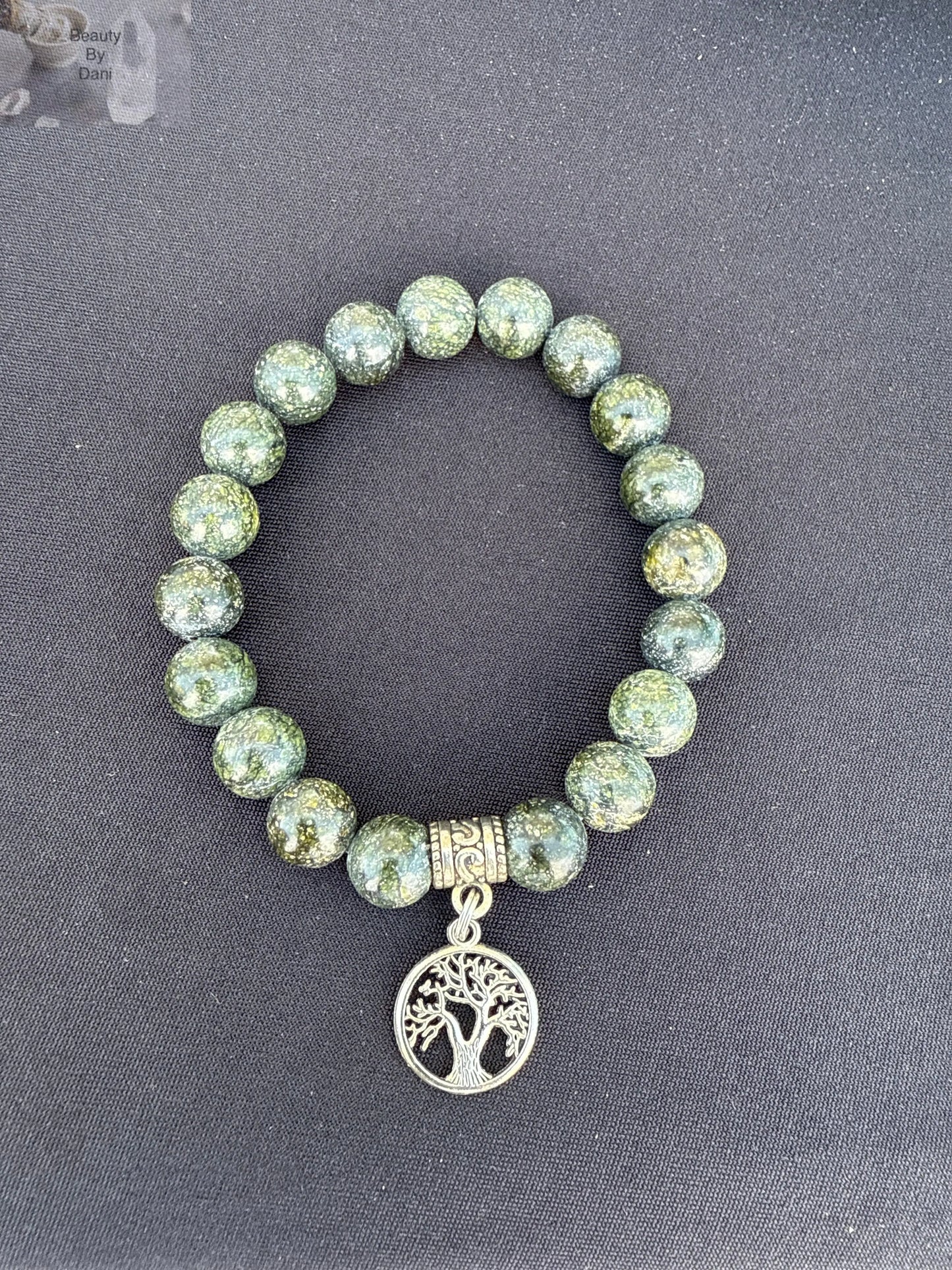Jasper Tree Charm Bracelet