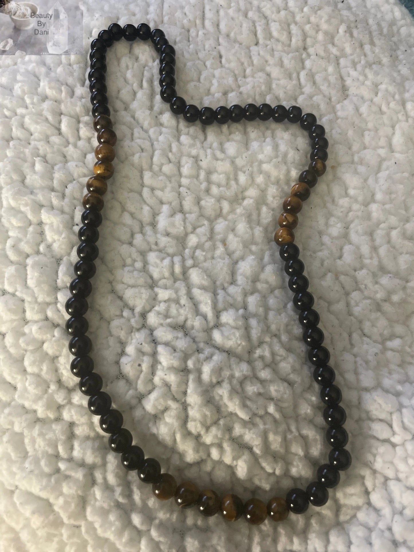 Onyx and Tiger's Eye Necklace - Beauty by Dani