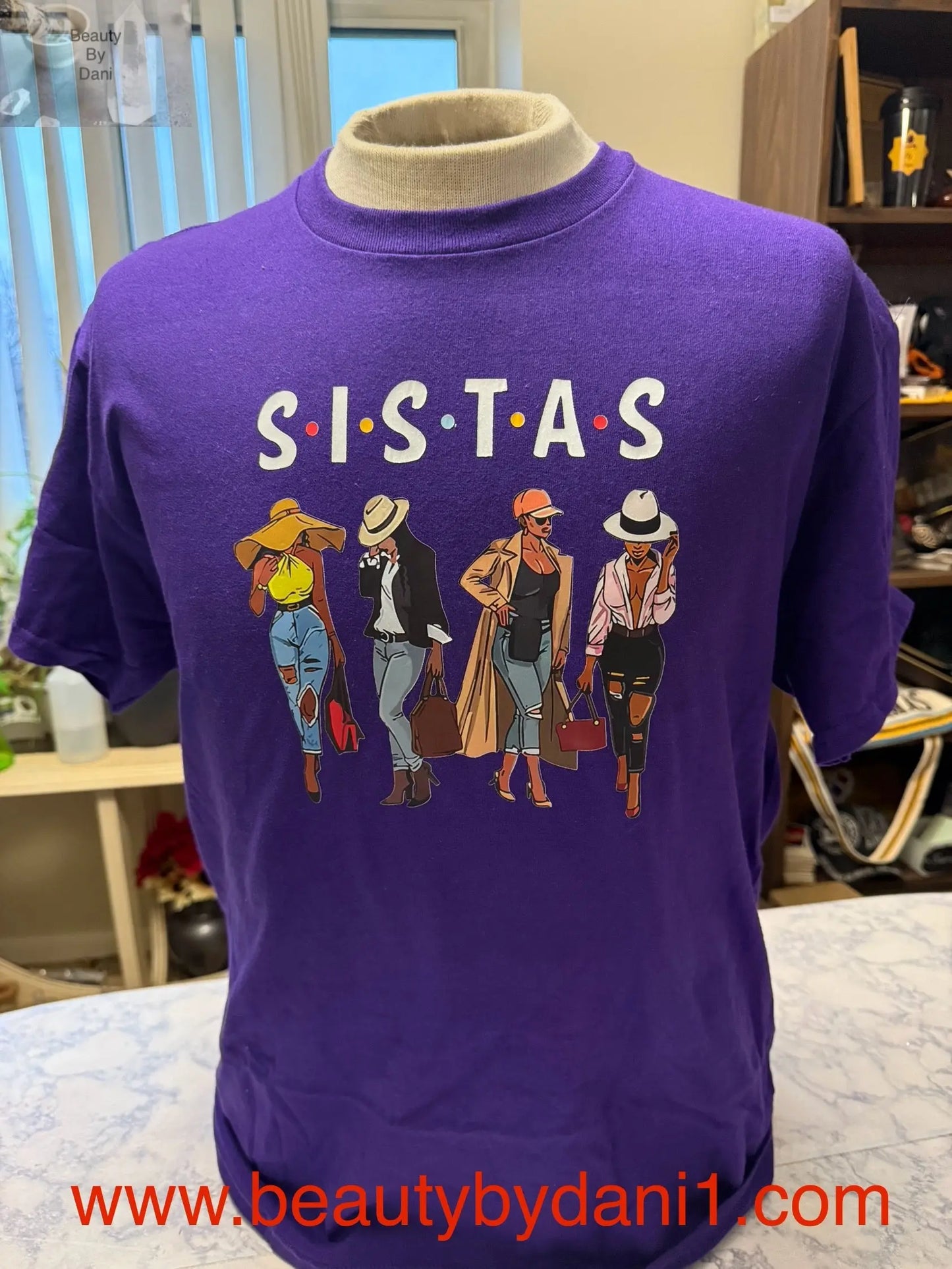 Sistas Preshrunk Cotton T-Shirt Beauty by Dani