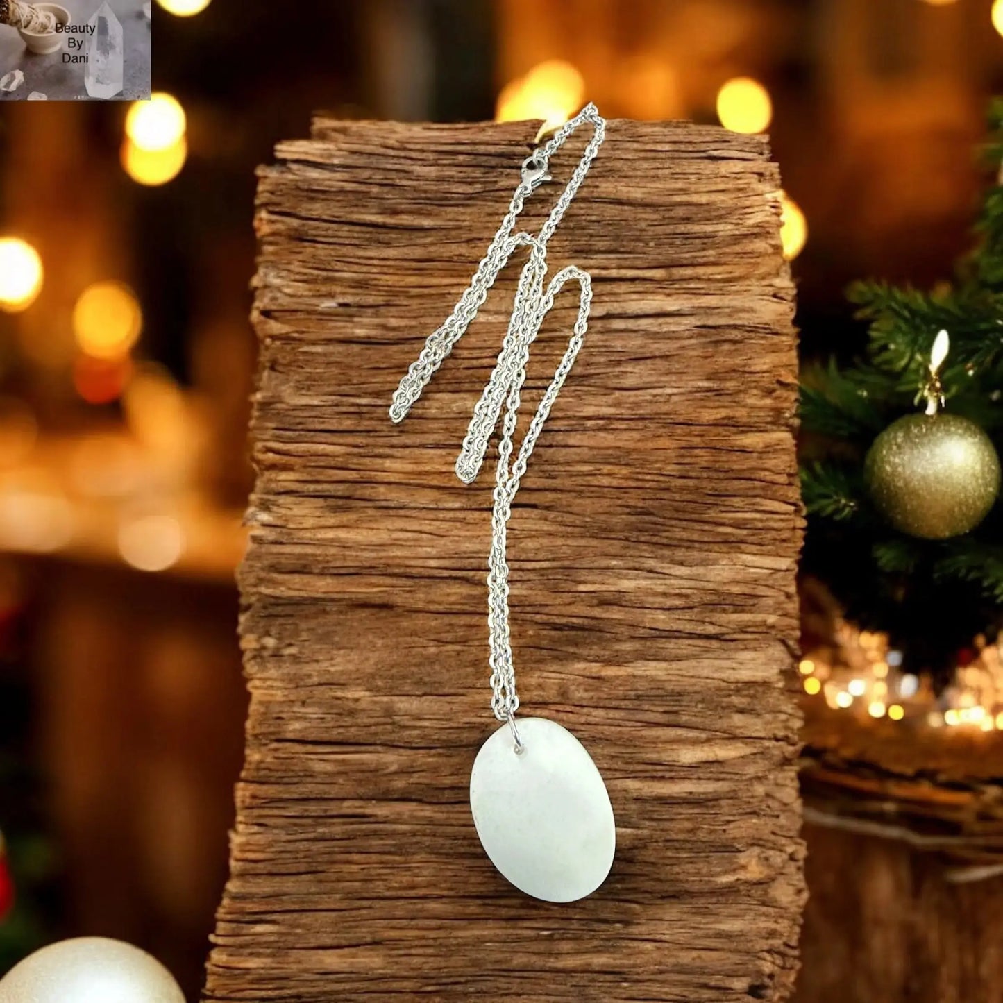 Polished Calcite Pendant Necklace Beauty by Dani
