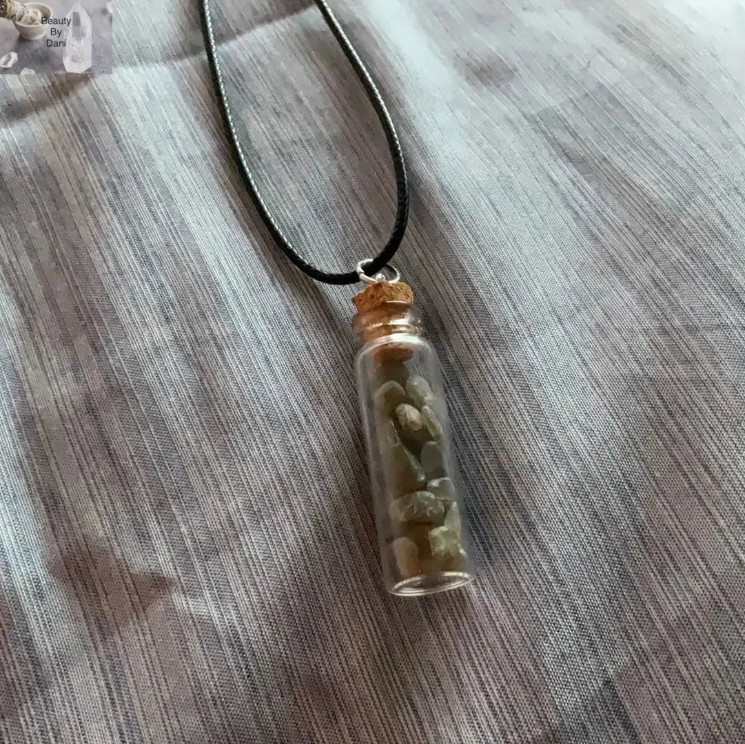 Labradorite Bottle Necklace - Elegant Gemstone Jewelry