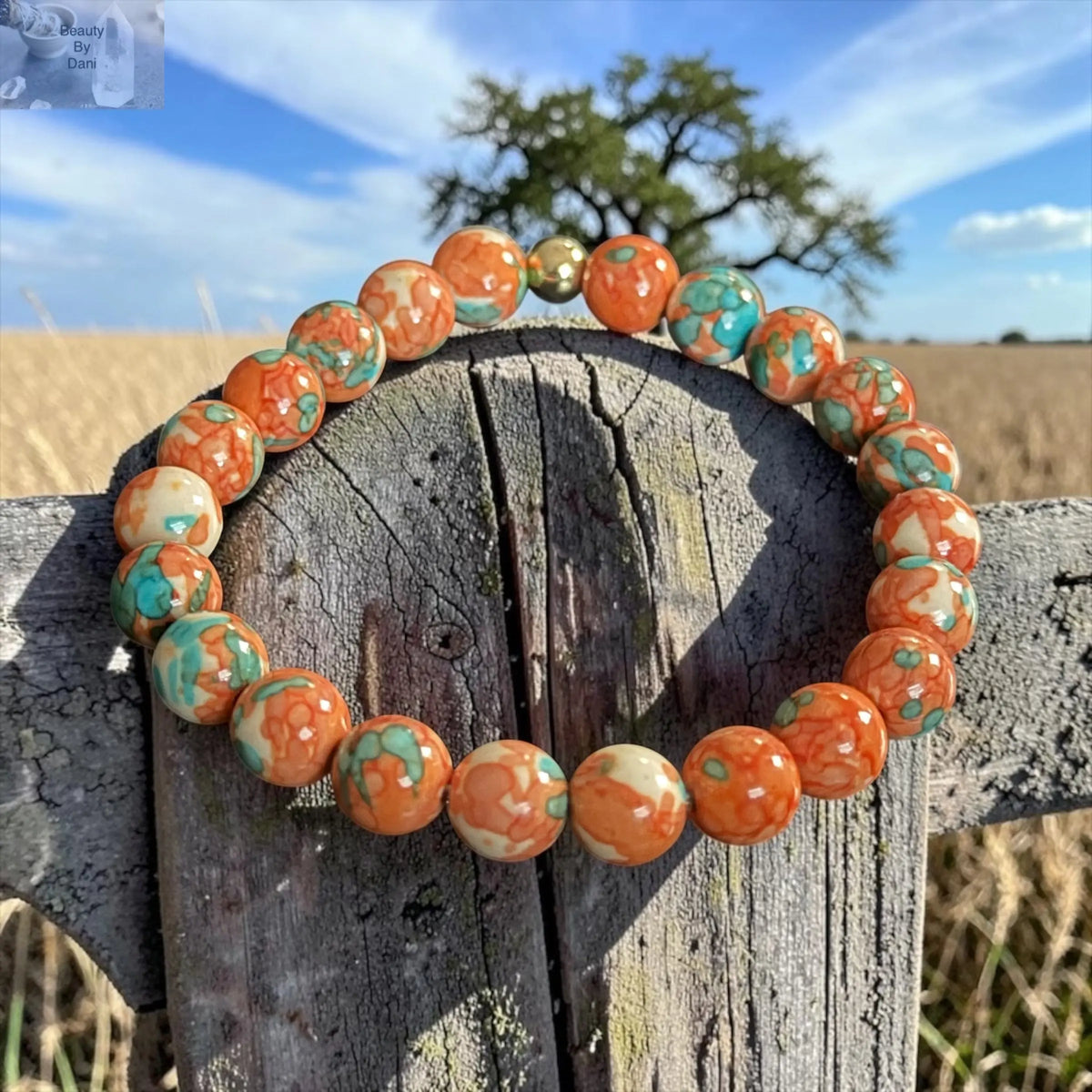 Orange Ocean Jasper Bracelet