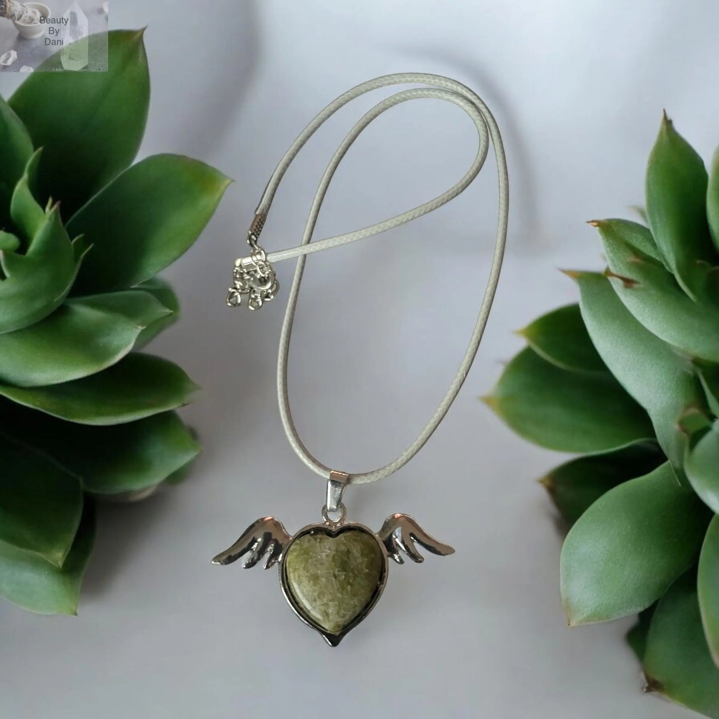 Heart with wings Gem Necklace - Beauty by Dani