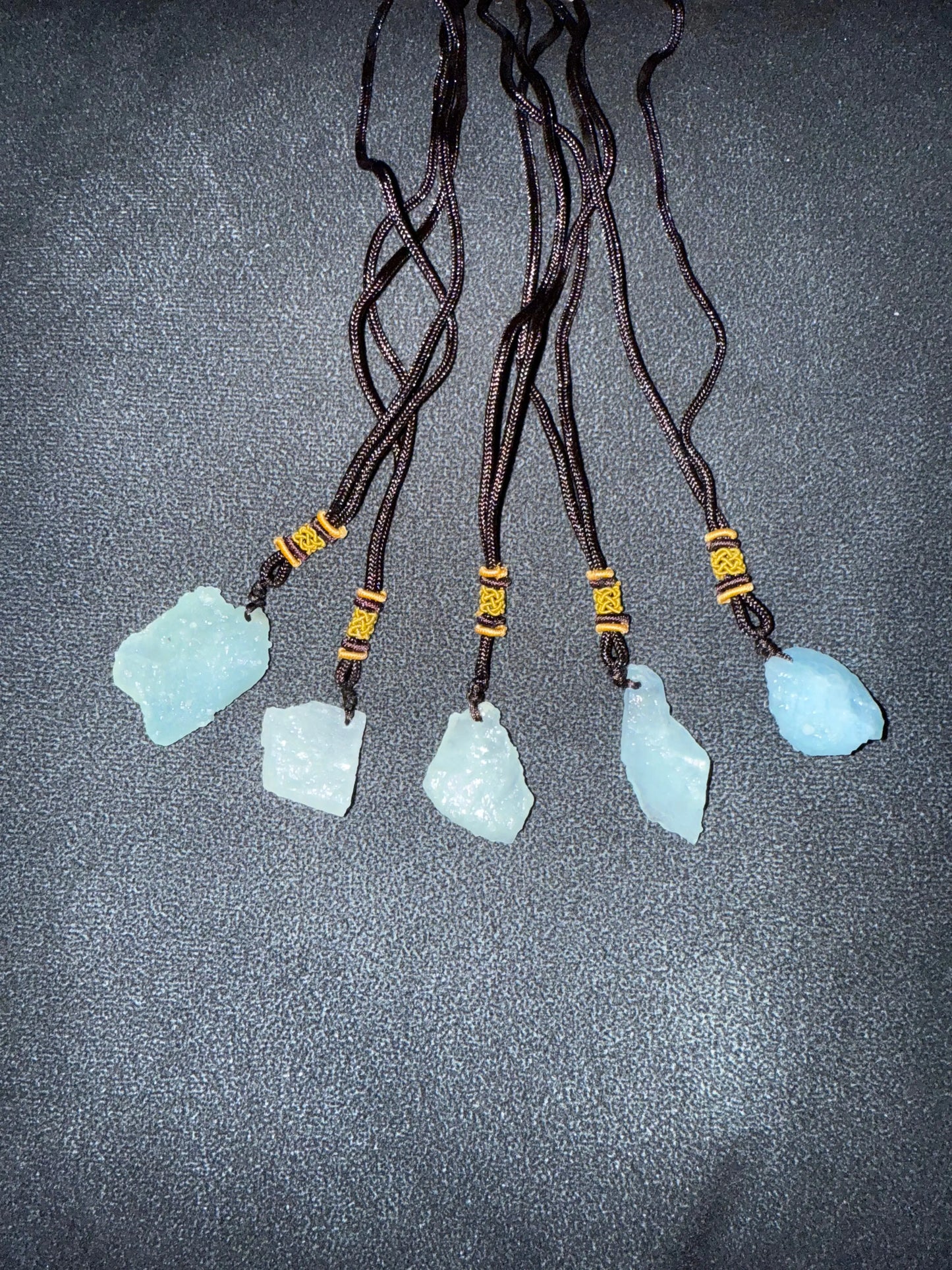 Aquamarine Adjustable Cord Necklace Beauty by Dani