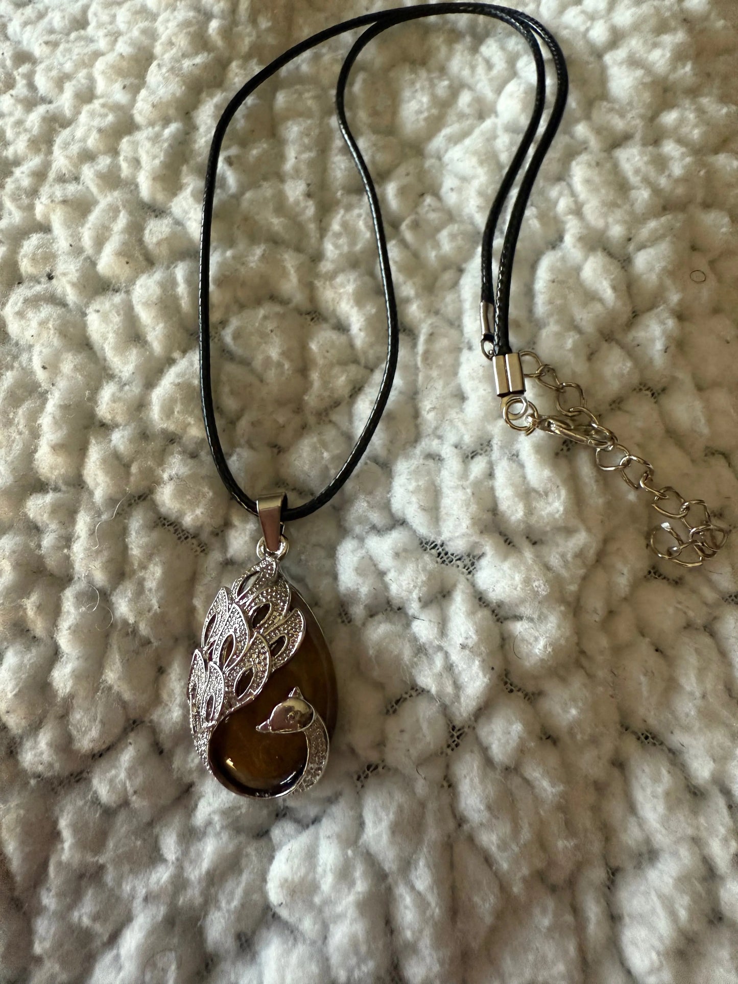 Peacock Gemstone Necklace Beauty by Dani