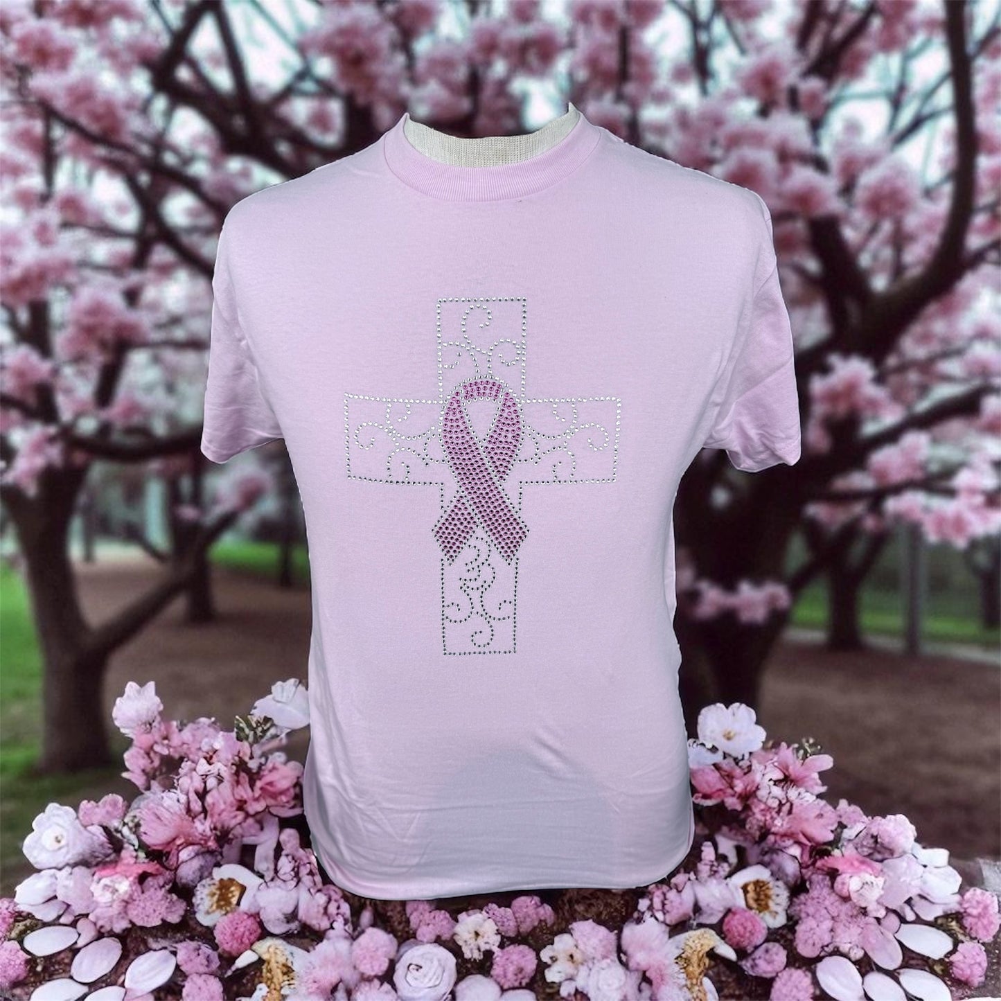 Breast Cancer Awareness Rhinestone T-Shirt