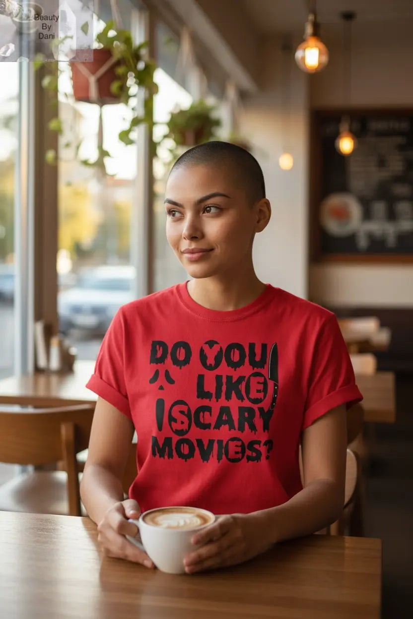Do You Like Scary Movies T-Shirt Beauty by Dani