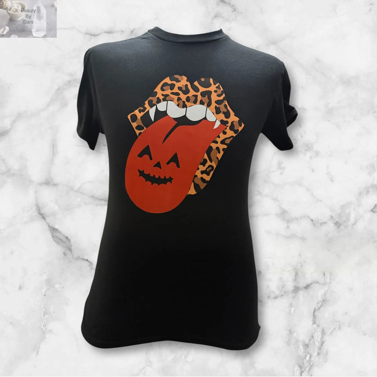 Fang Tongue Halloween T-Shirt Beauty by Dani
