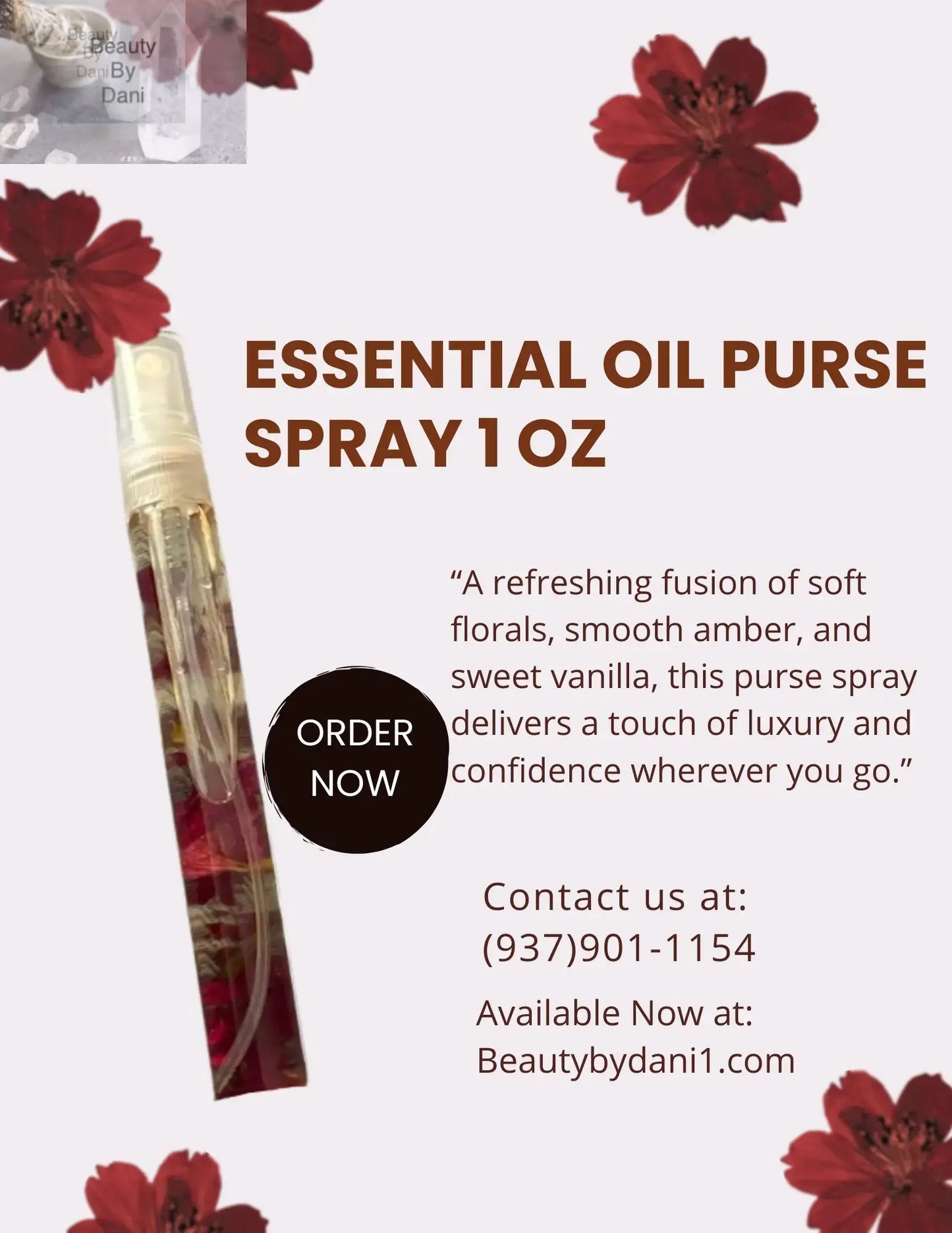 Essential Oil Purse Spray 1 oz Beauty by Dani