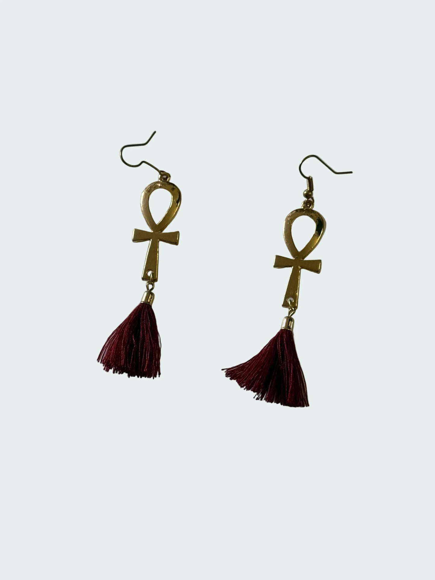 Ankh Tassel Earrings Beauty by Dani