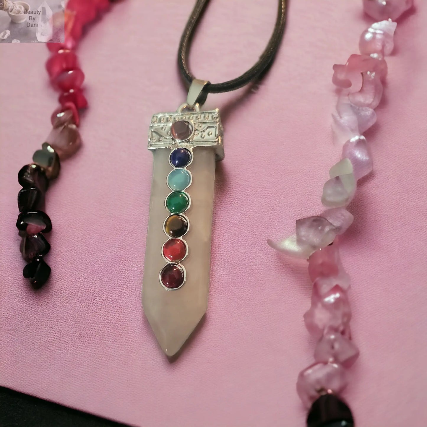 Rose Quartz Chakra Necklace - Beauty by Dani