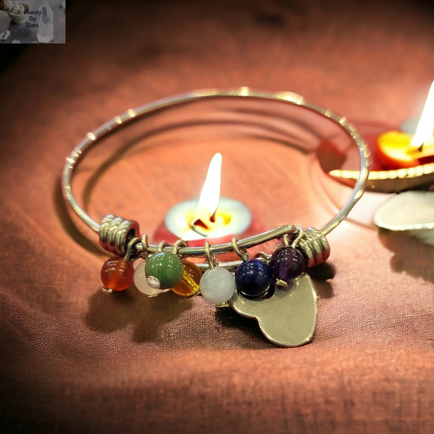 7 Chakra Bangle Bracelet (0123) - Beauty by Dani