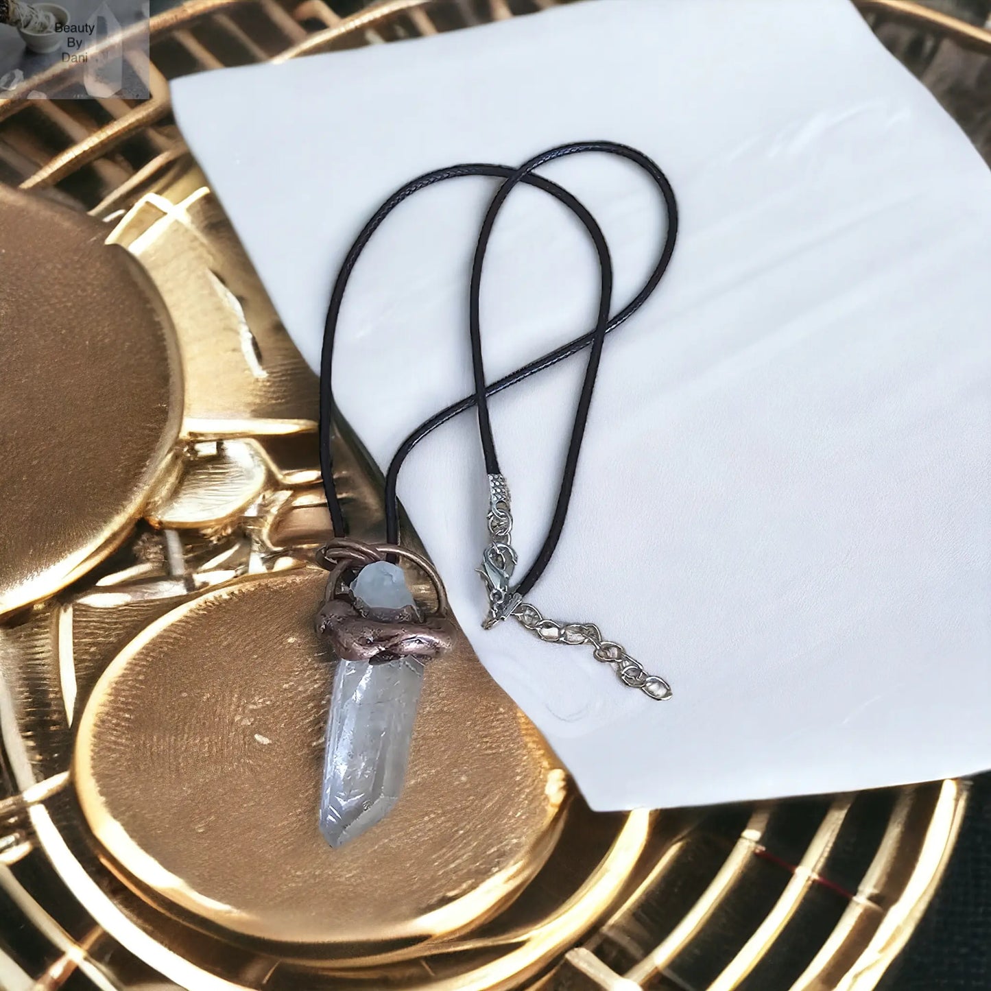 Quartz in Copper Necklace - Beauty by Dani