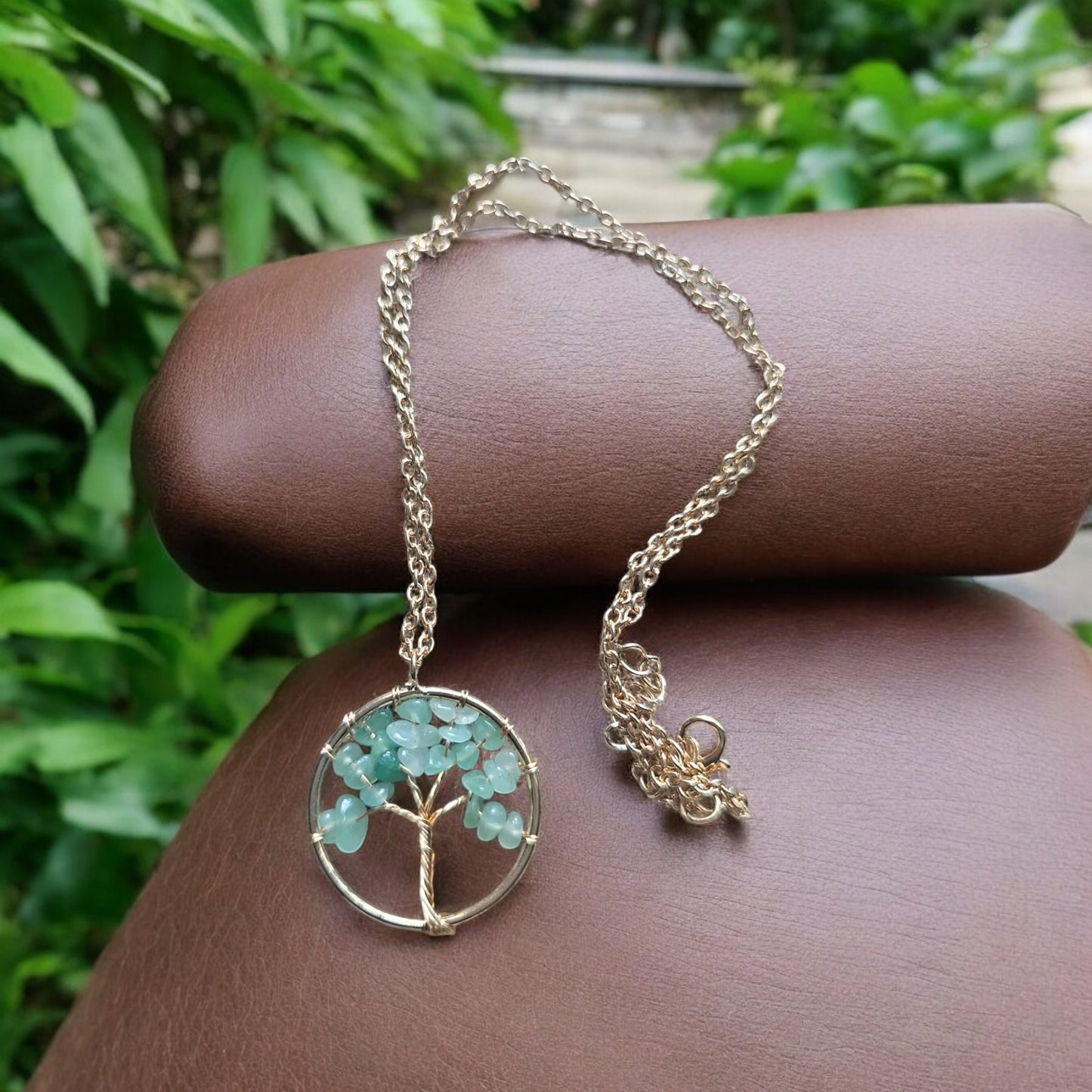 Goldtone Gemstone Tree of Life Necklace - Beauty by Dani