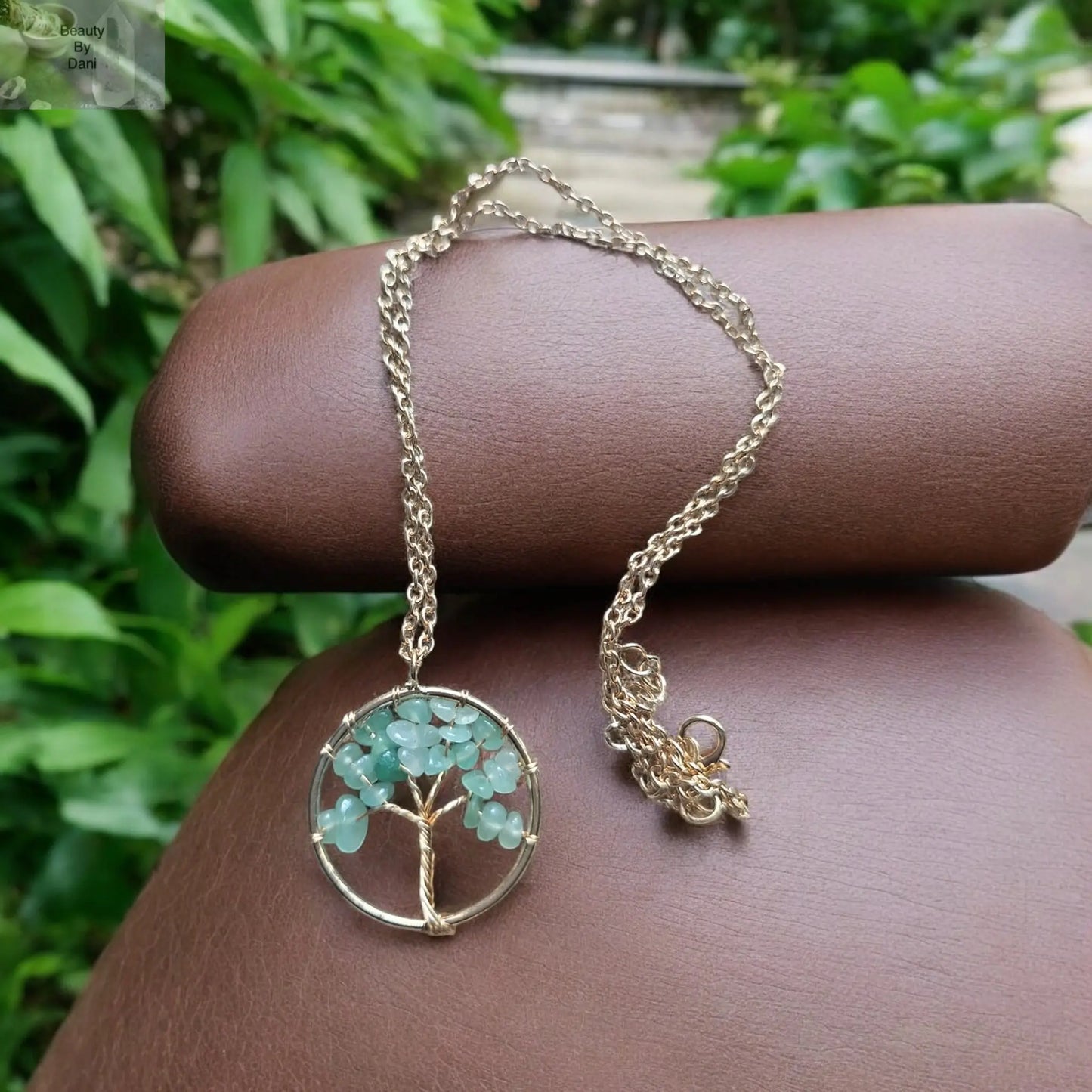 Goldtone Gemstone Tree of Life Necklace - Beauty by Dani