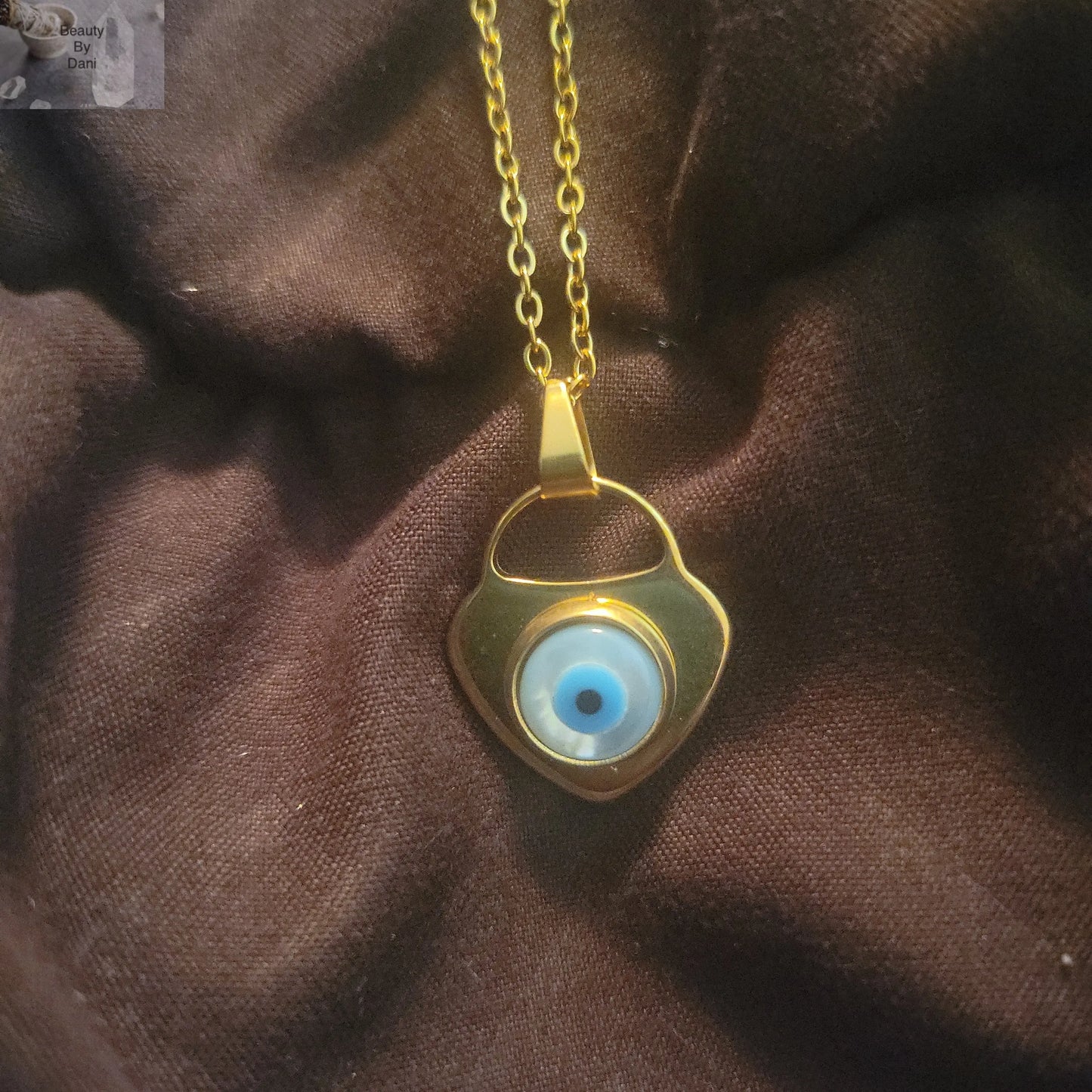 Evil Eye Heart Necklace - Beauty by Dani