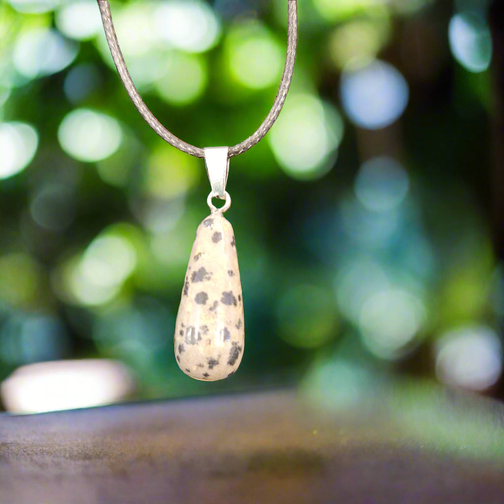 Dalmatian Jasper Necklace (0013) - Beauty by Dani