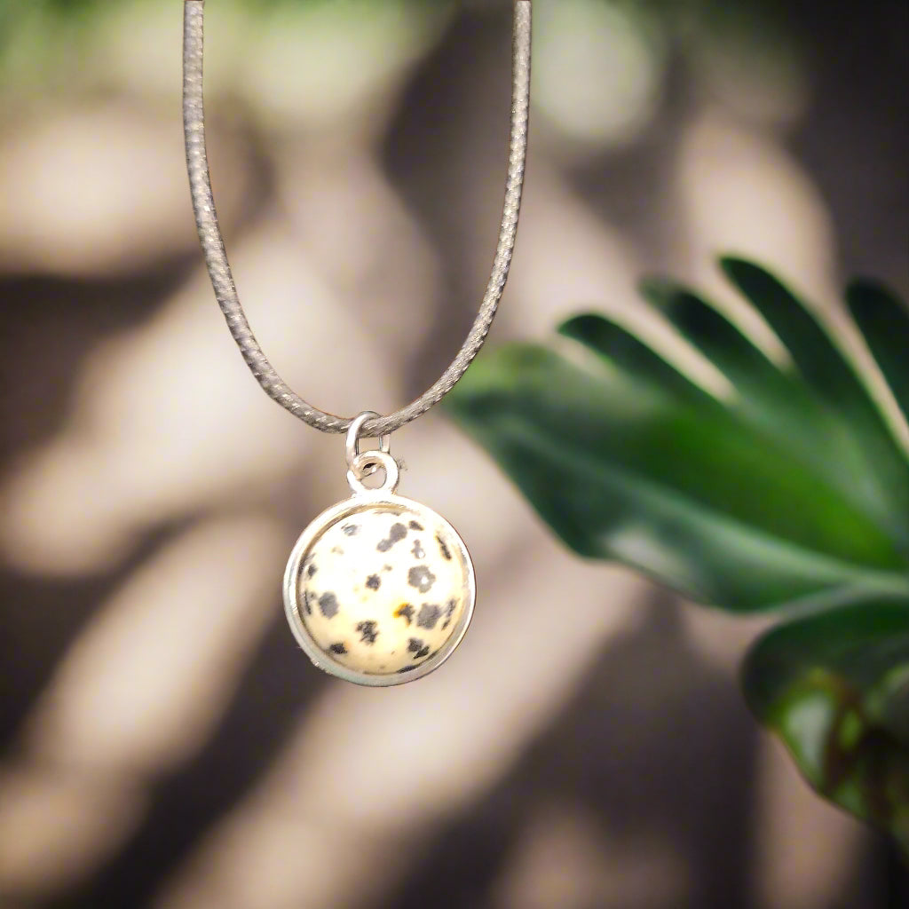 Dalmatian Jasper Necklace (0070) - Beauty by Dani