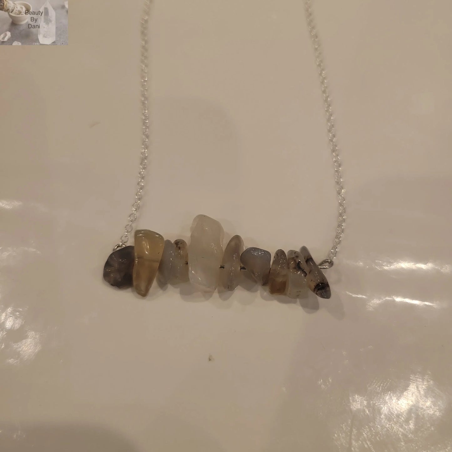 Grey Agate Necklace (0064) - Beauty by Dani