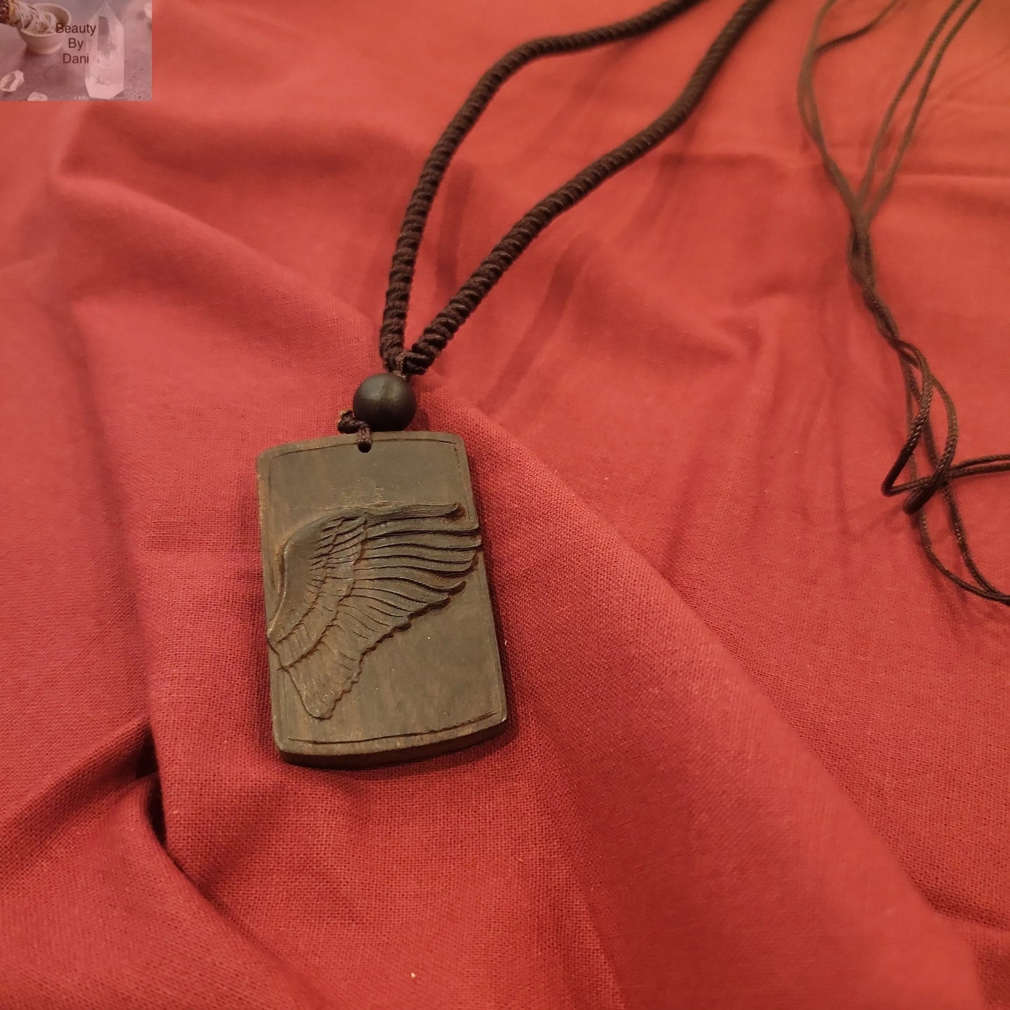 Wood Wing Necklace (0050) - Beauty by Dani