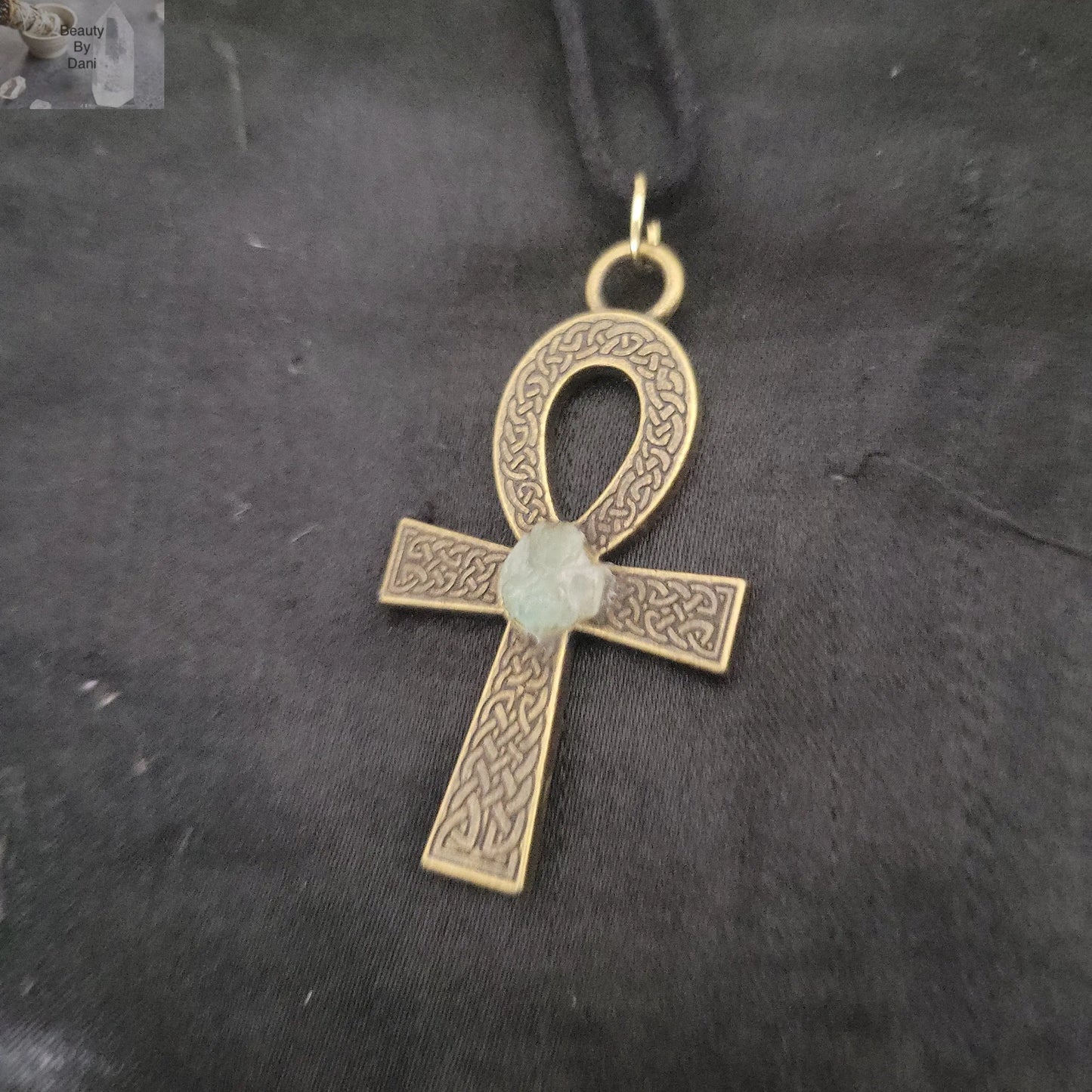Ankh Necklace with Aventurine - Beauty by Dani