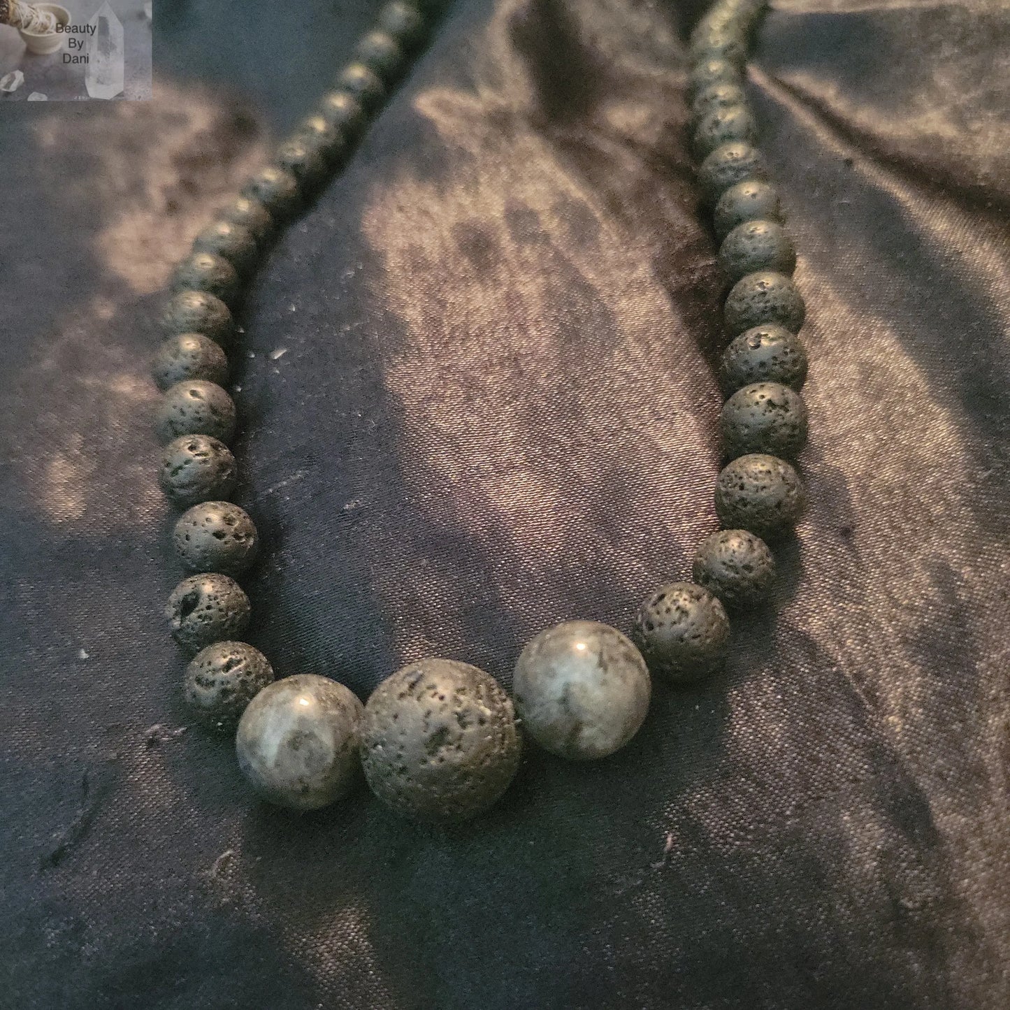 Lava and Labradorite Necklace - Beauty by Dani